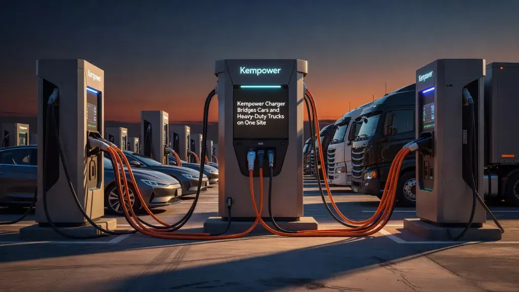 Kempower Charger Bridges Cars and Heavy-Duty Trucks on One Site